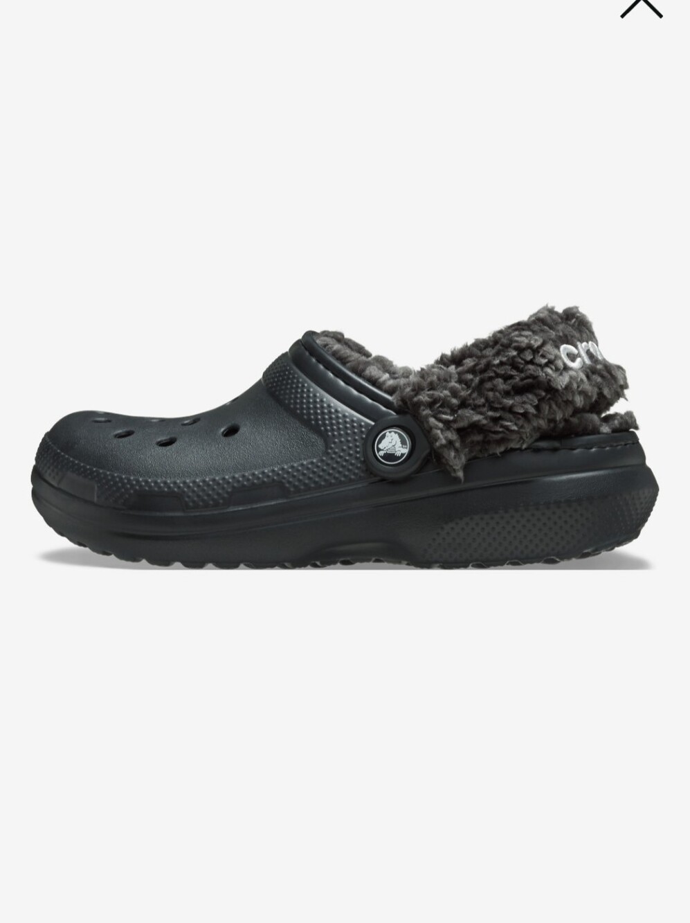 CROCS Black Classic Fleece Lined Lined Clog